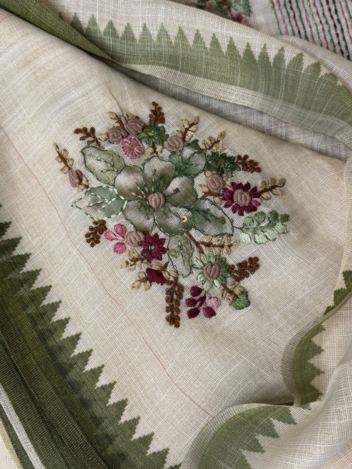 Tissue Linen Saree
