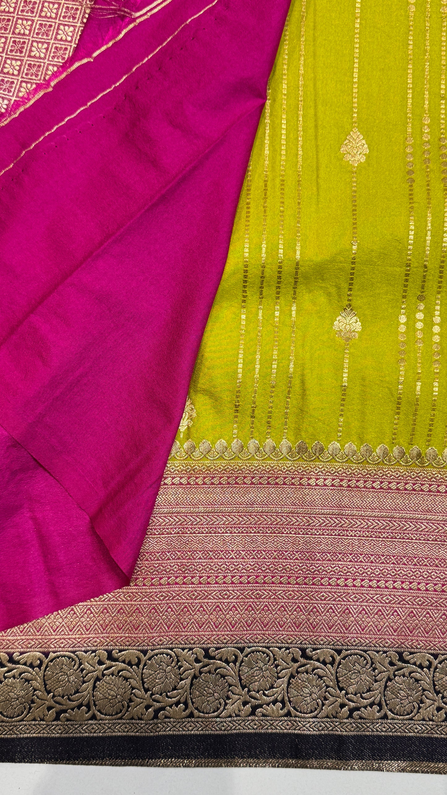 Semi Georgette Saree With Khaddi Borders