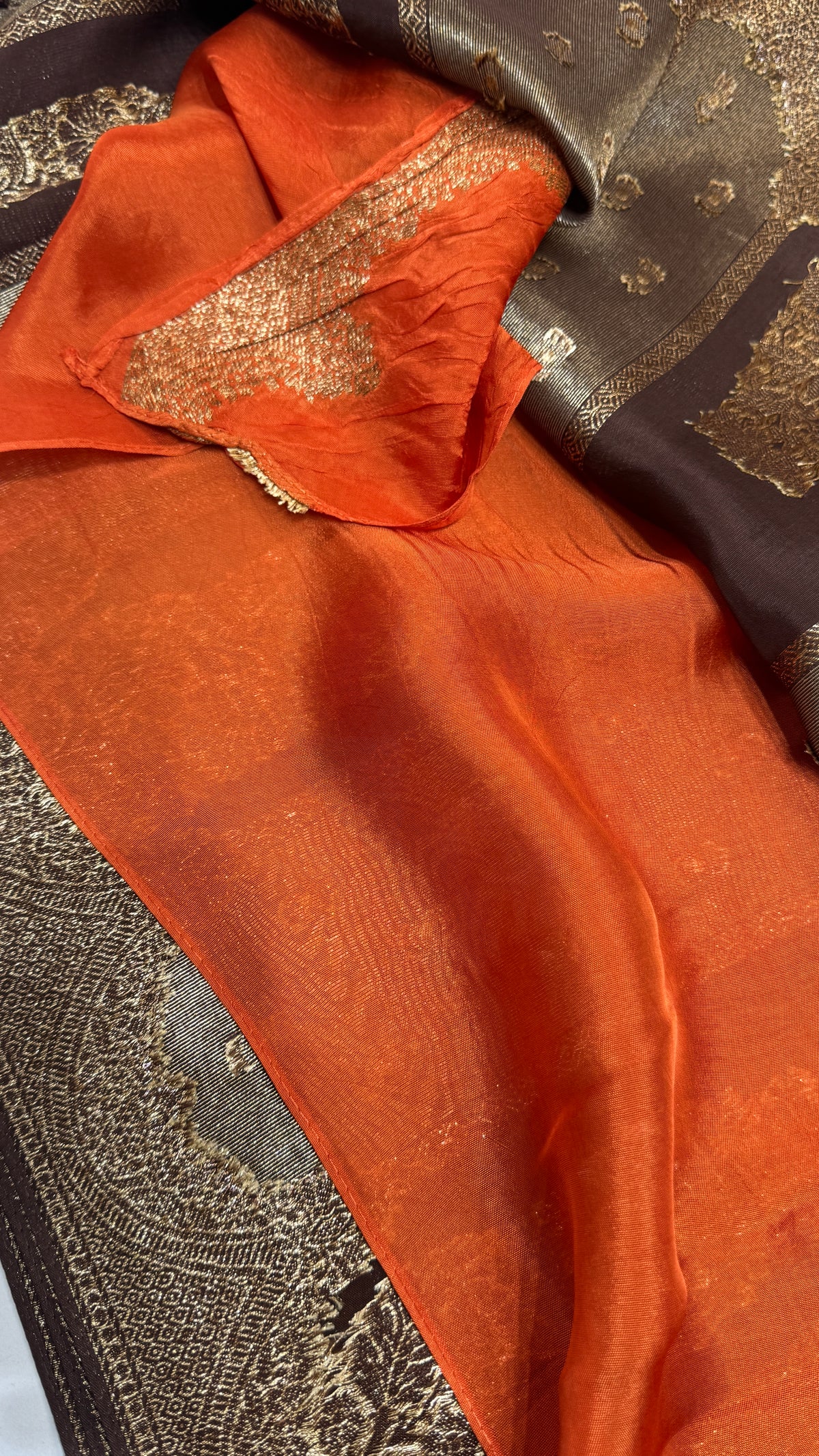 Panel Work Tussar Georgette Saree