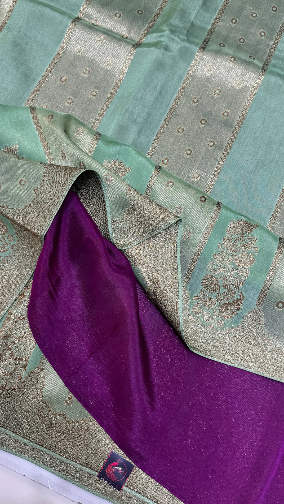 Panel Work Tussar Georgette Saree