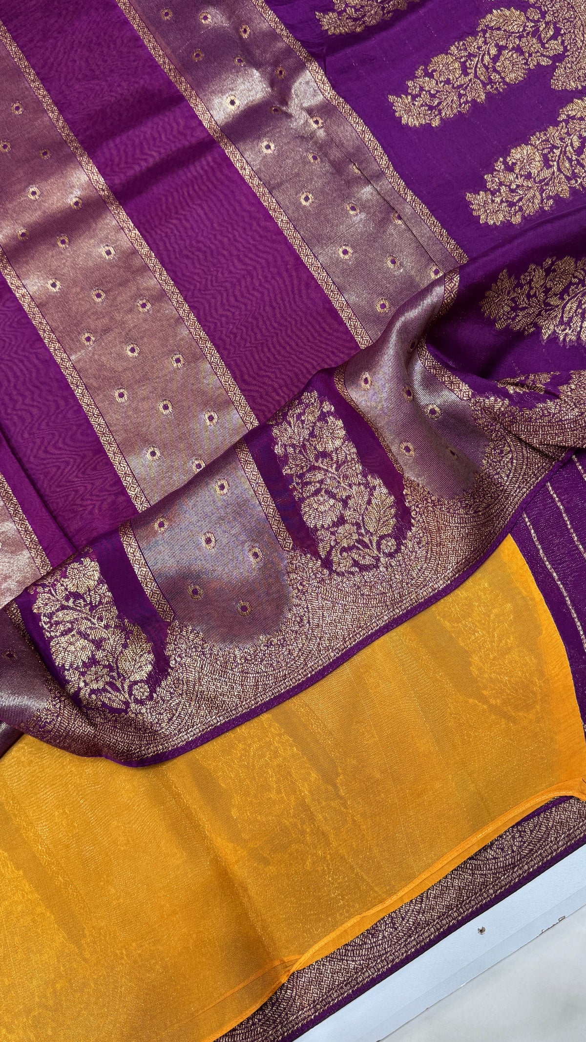 Panel Work Tussar Georgette Saree