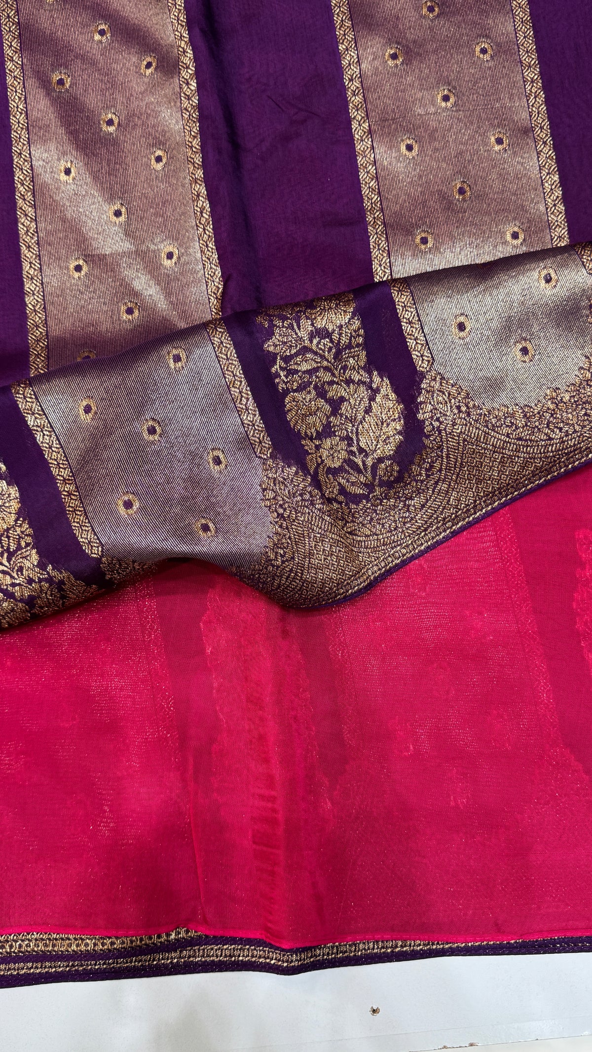 Panel Work Tussar Georgette Saree