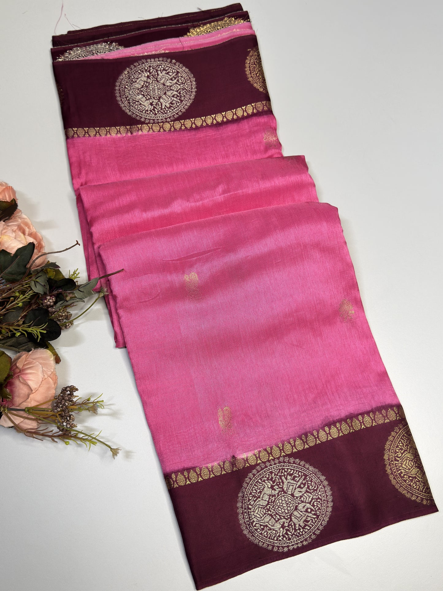 Semi Munga Crepe Saree