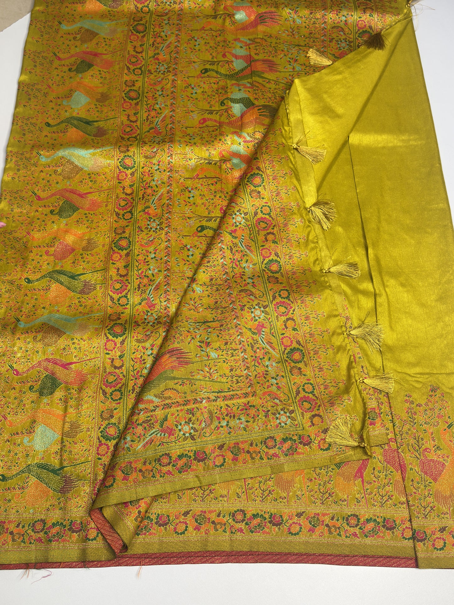 Semi Pashmina Silk Saree