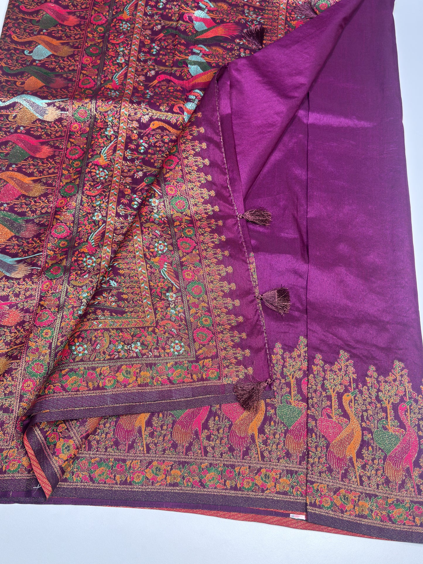 Semi Pashmina Silk Saree