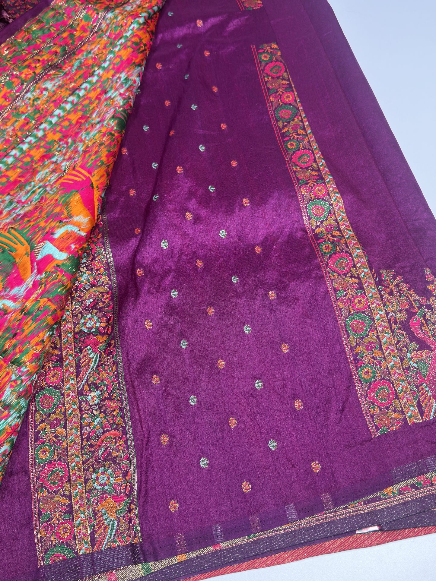 Semi Pashmina Silk Saree
