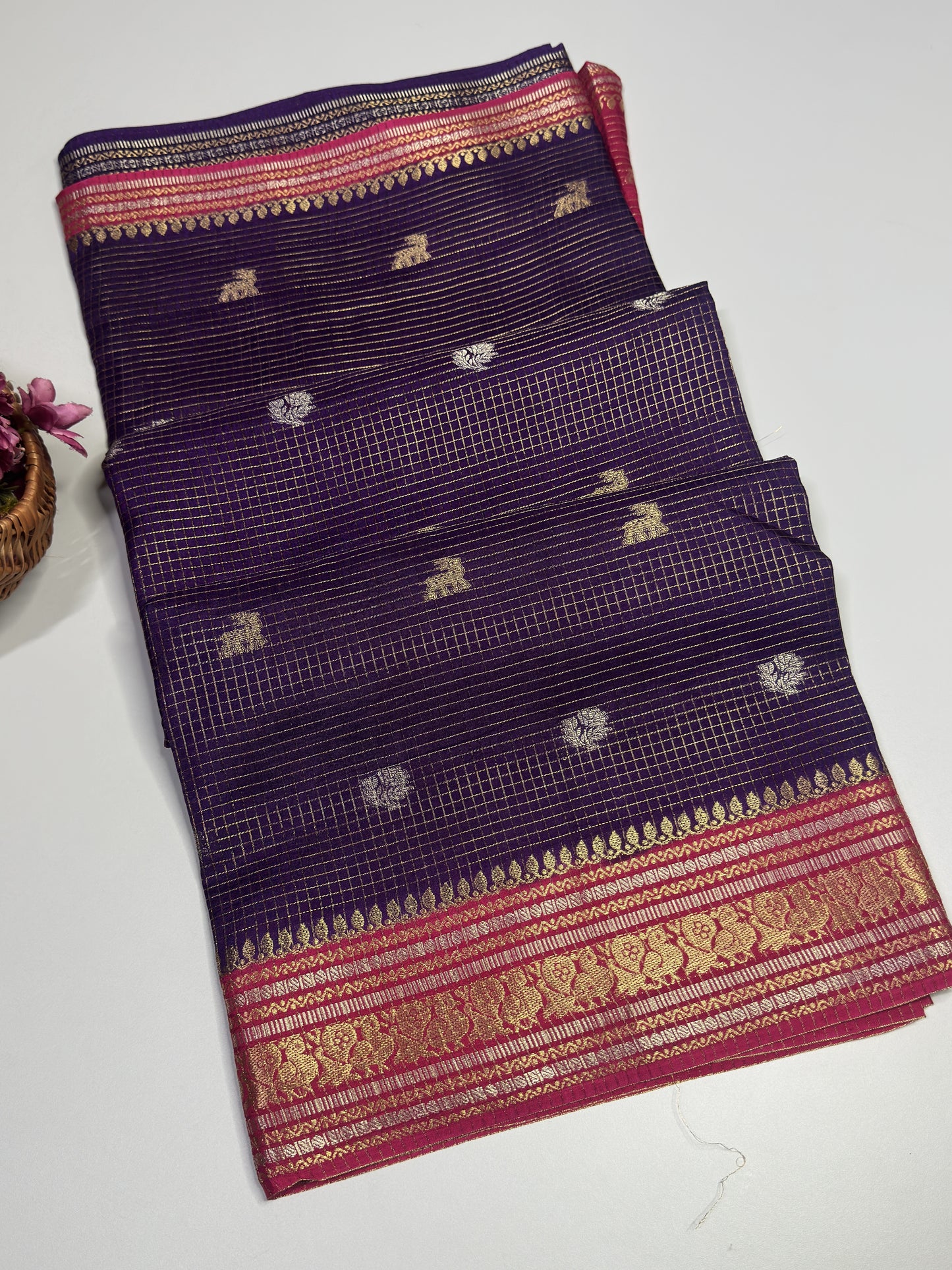 Semi Munga Crepe Saree