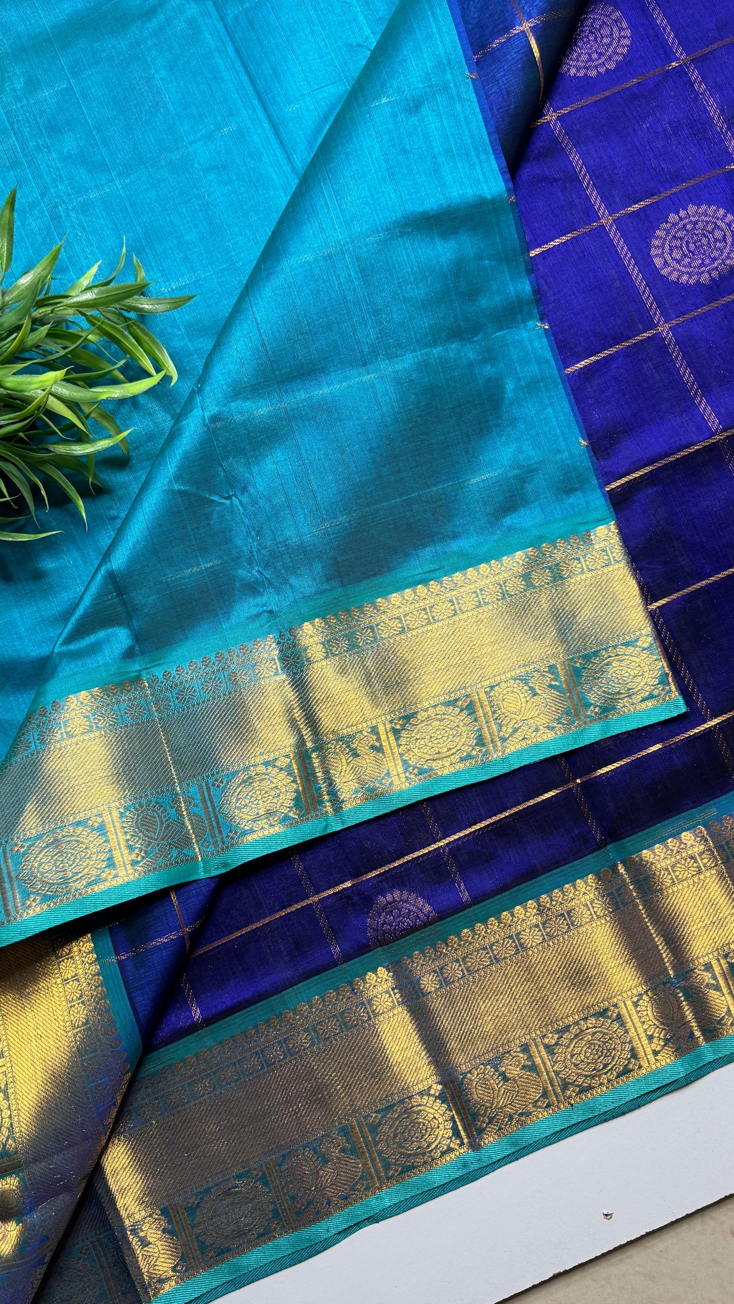 Mayil & Chakram Butta Pure Silk Cotton Saree