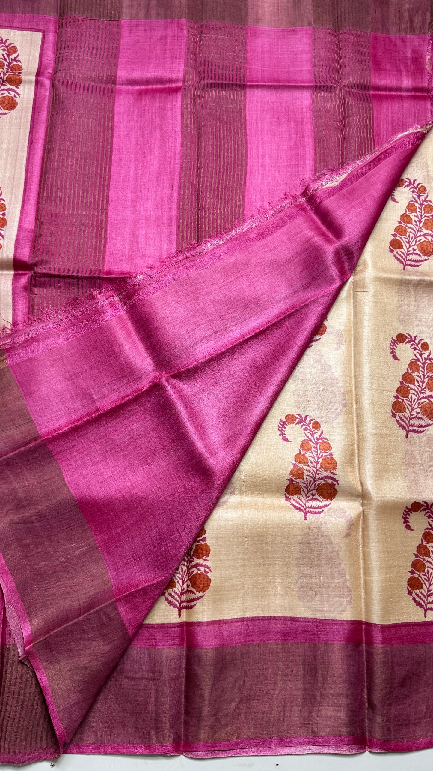 Handloom Pure Tussar Silk Saree
