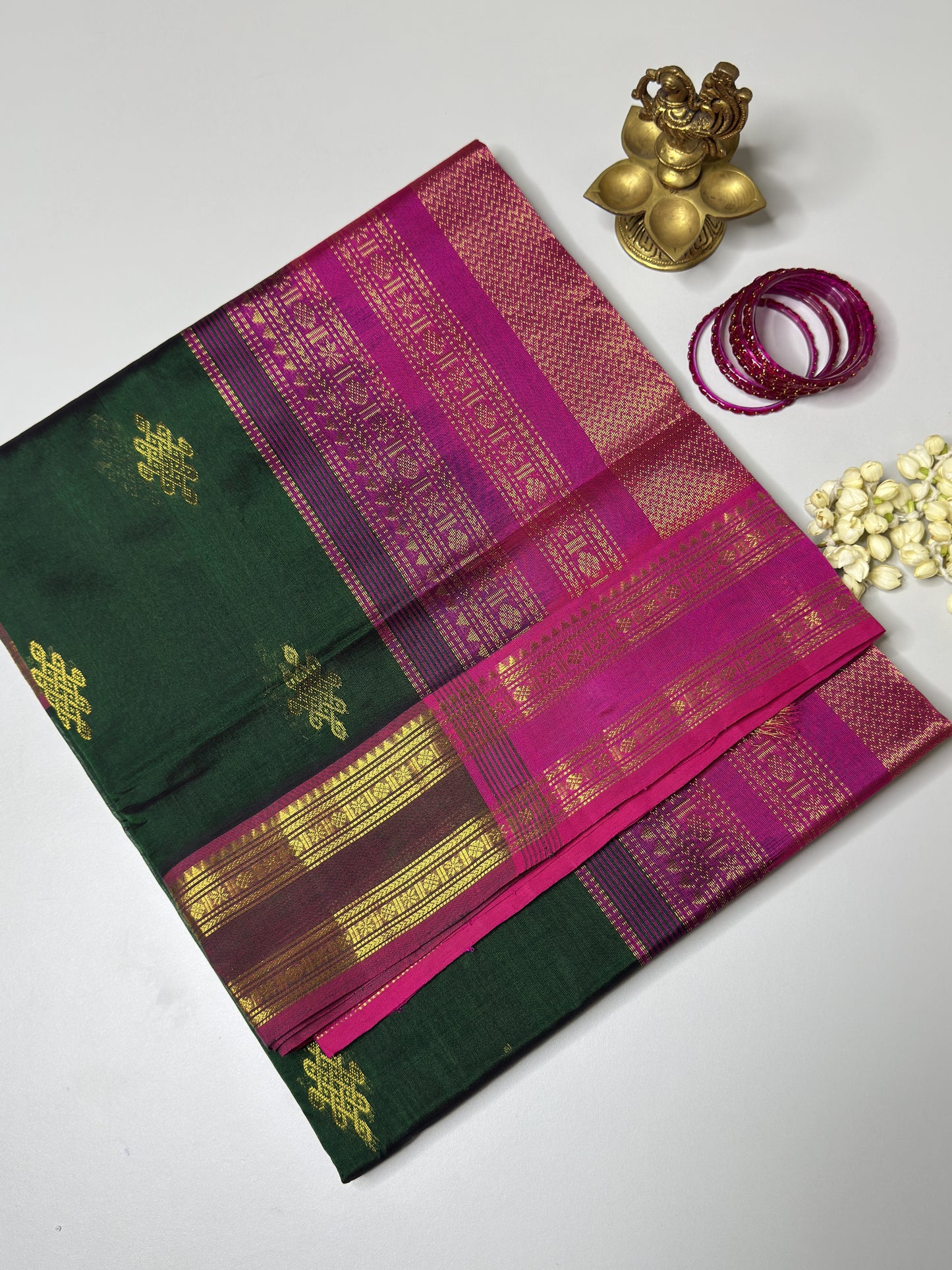 Kolam Zari Motif Silk Cotton Saree