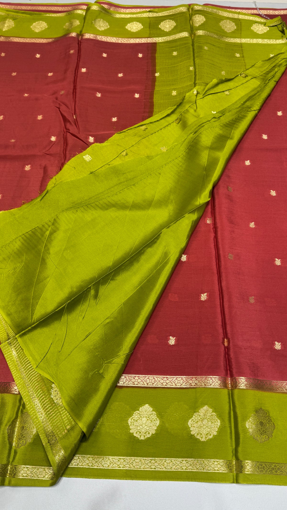 Checks Semi Mysore Silk Saree