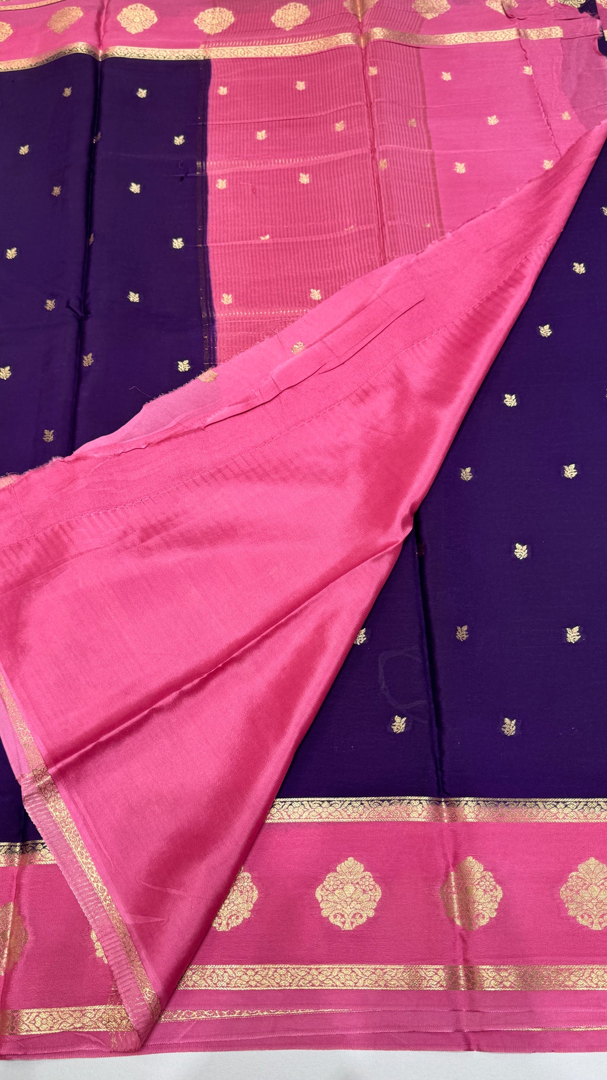 Checks Semi Mysore Silk Saree