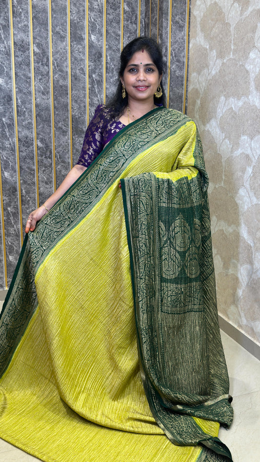 Comment “link” to get the direct 🔗 

Premium Banarasi Crushed Tissue Saree

✨ Visit our boutique in