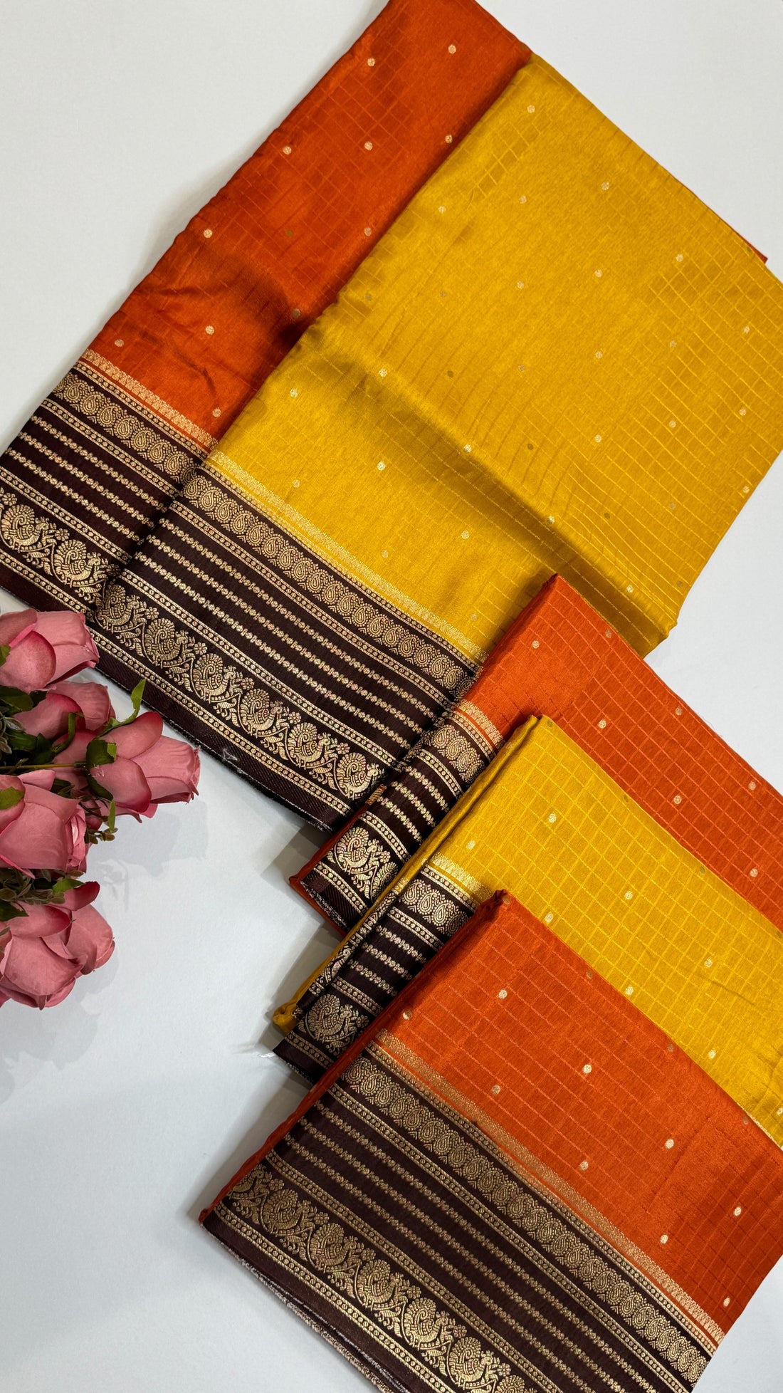 Comment “link” to get the direct 🔗 

Banaras Munga Crepe Saree

✨ Book online through our website —