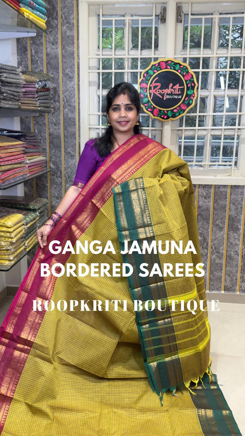 Comment “link” to get the direct 🔗 

Checks Chettinad Cotton Sarees with Ganga Jamuna Borders

All