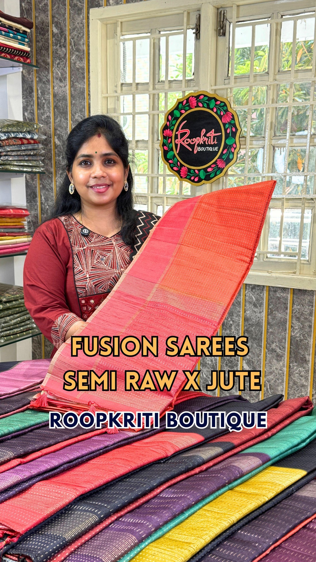 Fusion Saree

Semi Raw X Jute 

✨ Book online through our website — www.roopkritiboutique.com

📞 Co