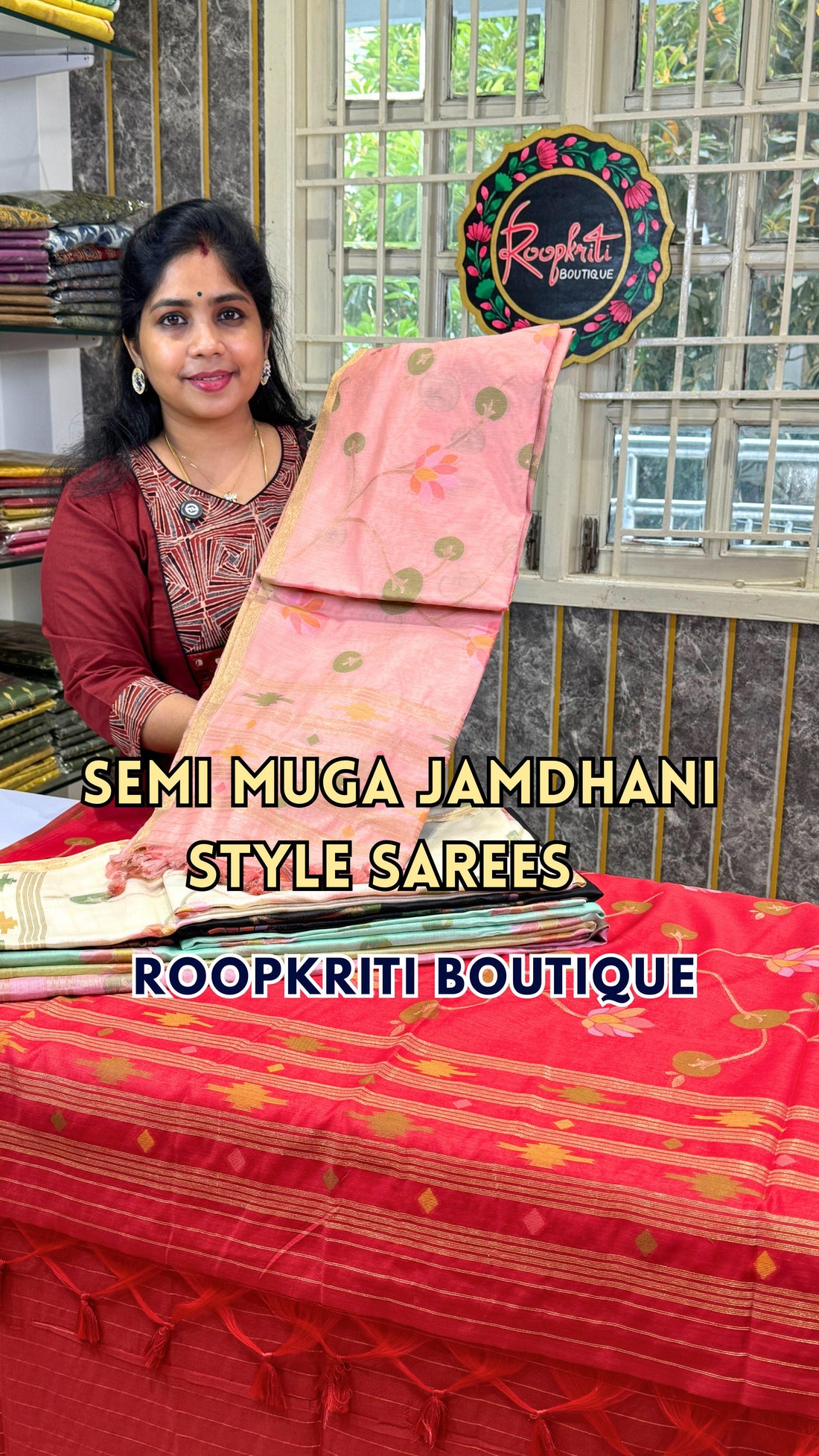 Comment “link” to get the direct 🔗 

Semi Jamdani Muga Silk Saree

✨ Book online through our websit