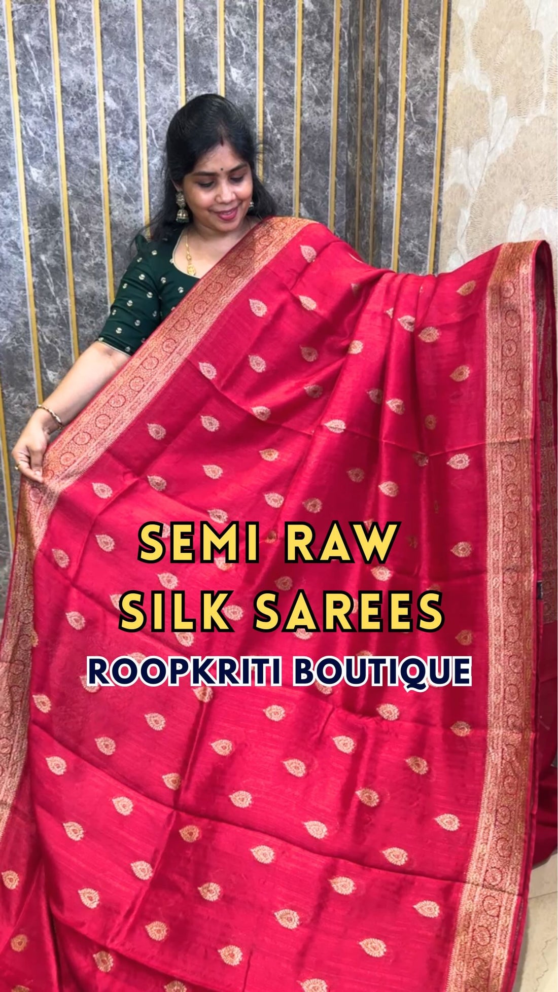 Comment ”Price”to get the direct purchase 🔗

Semi Raw Silk Saree with Antique Zari Border

✨ Book o