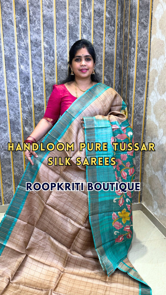 Comment ”Price”to get the direct purchase link 

Handloom Pure Tussar Silk Saree

✨ Book online thro