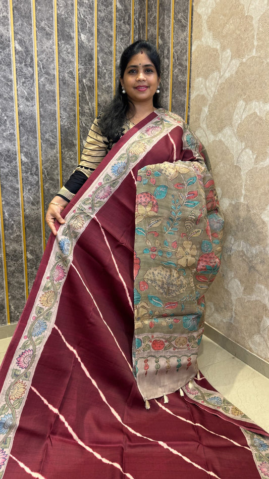 Comment “link” to get the direct 🔗 

Fusion Saree 
Leheriya x Kalamkari Fusion saree

✨ Book online