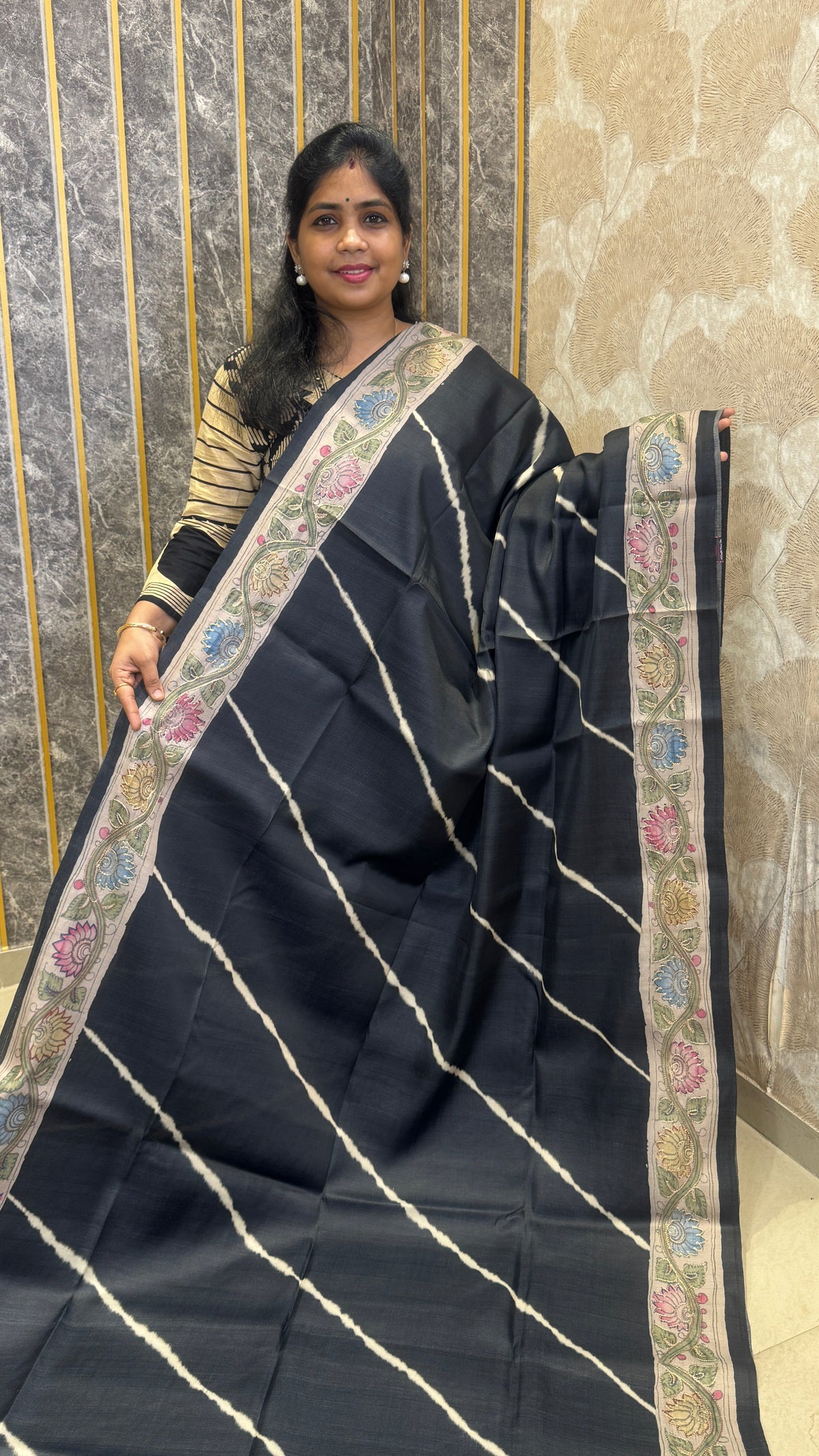 Chanderi Fusion Saree