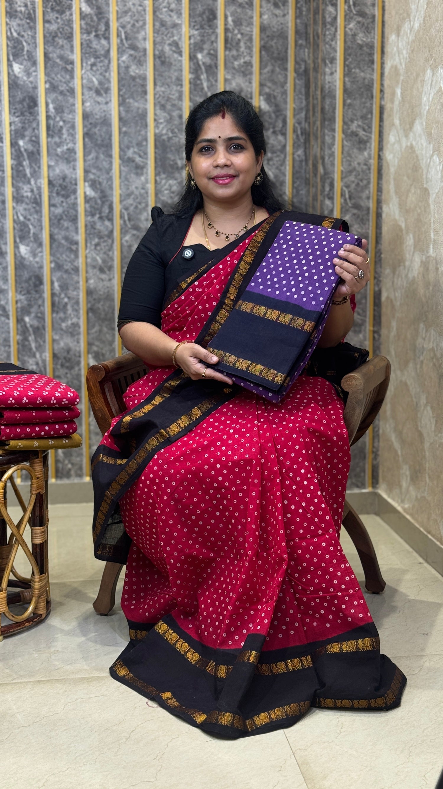 Sungudi Cotton Saree