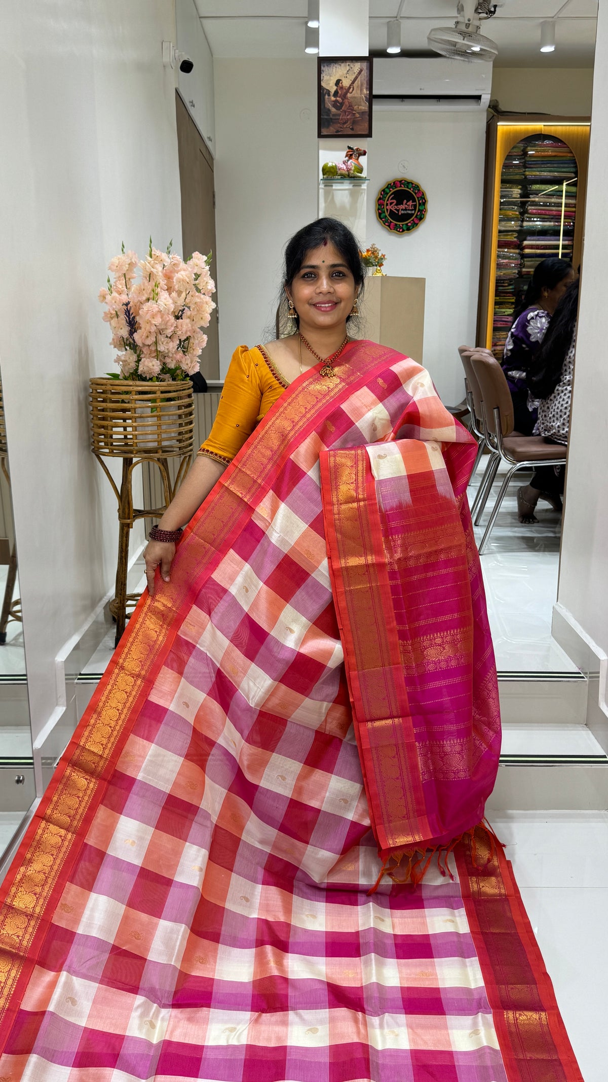 Korvai Palum Pazhamum Pure Silk Cotton Saree