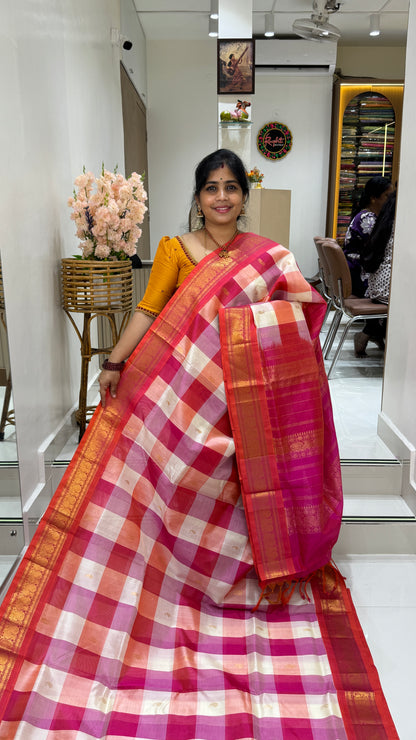 Korvai Palum Pazhamum Pure Silk Cotton Saree
