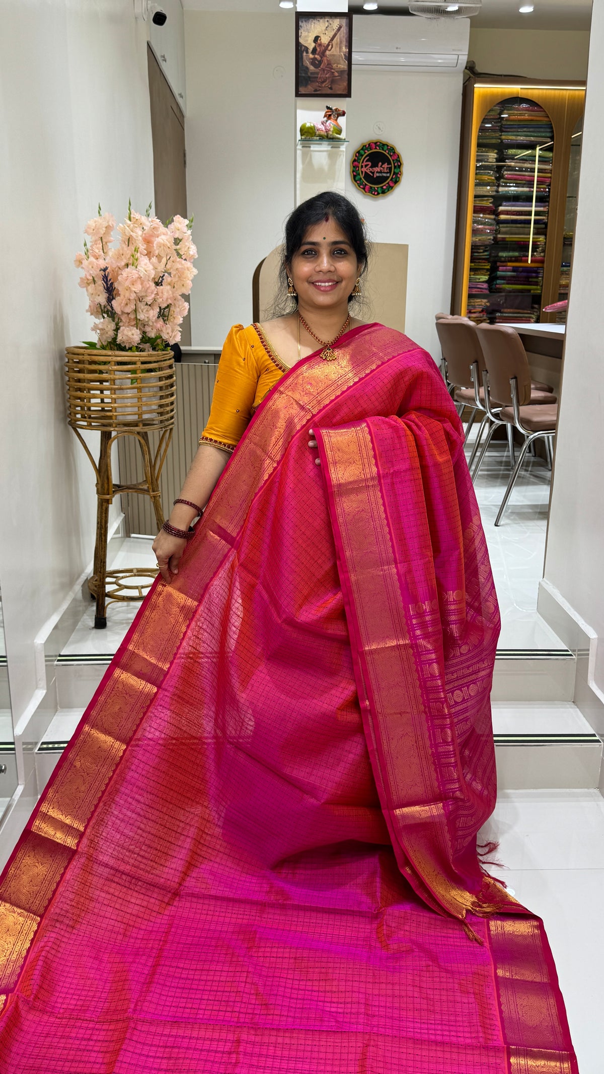 Pure handloom Lakshadeepam Silk cotton saree