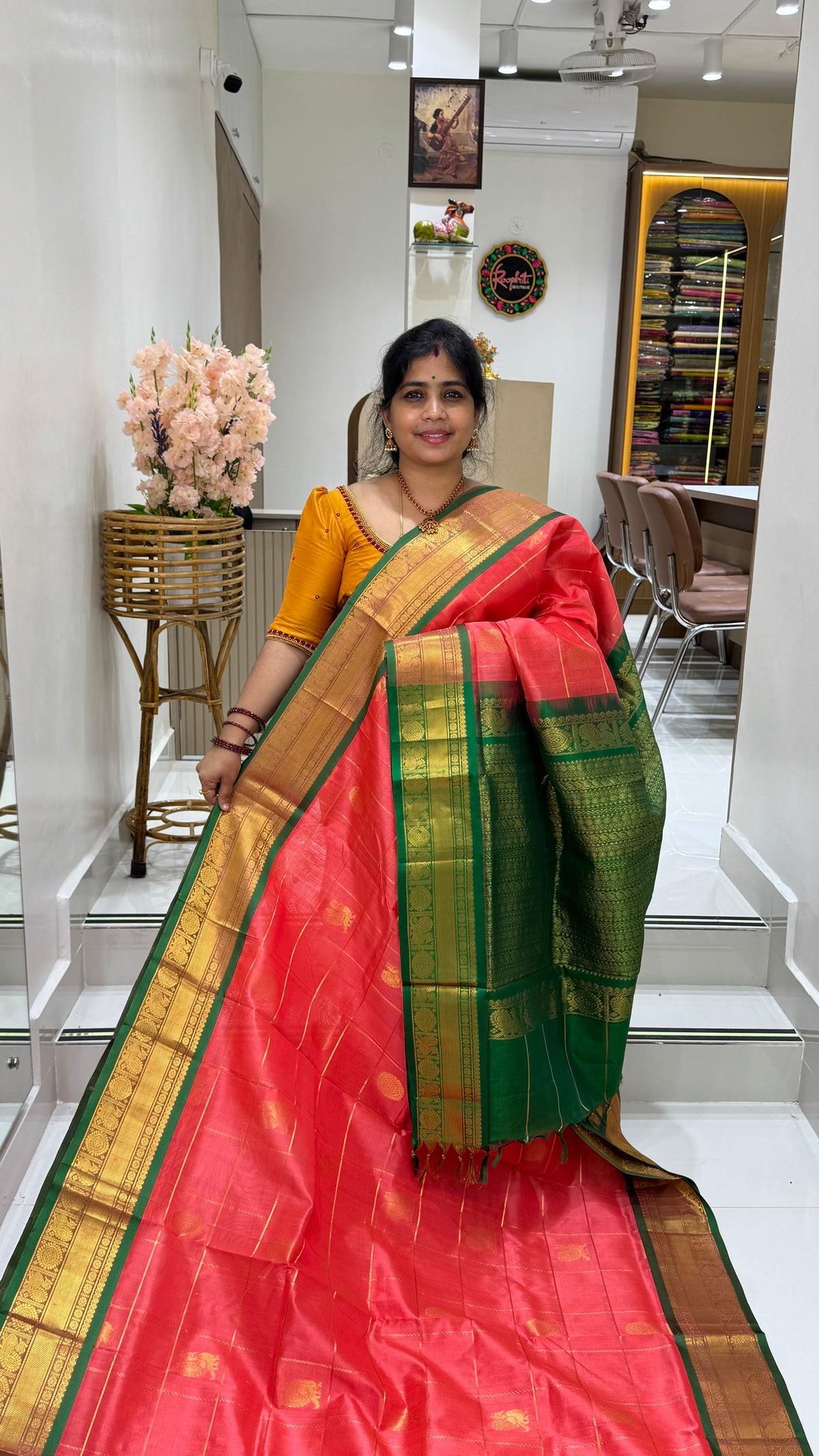 Mayil & Chakram Butta Pure Silk Cotton Saree