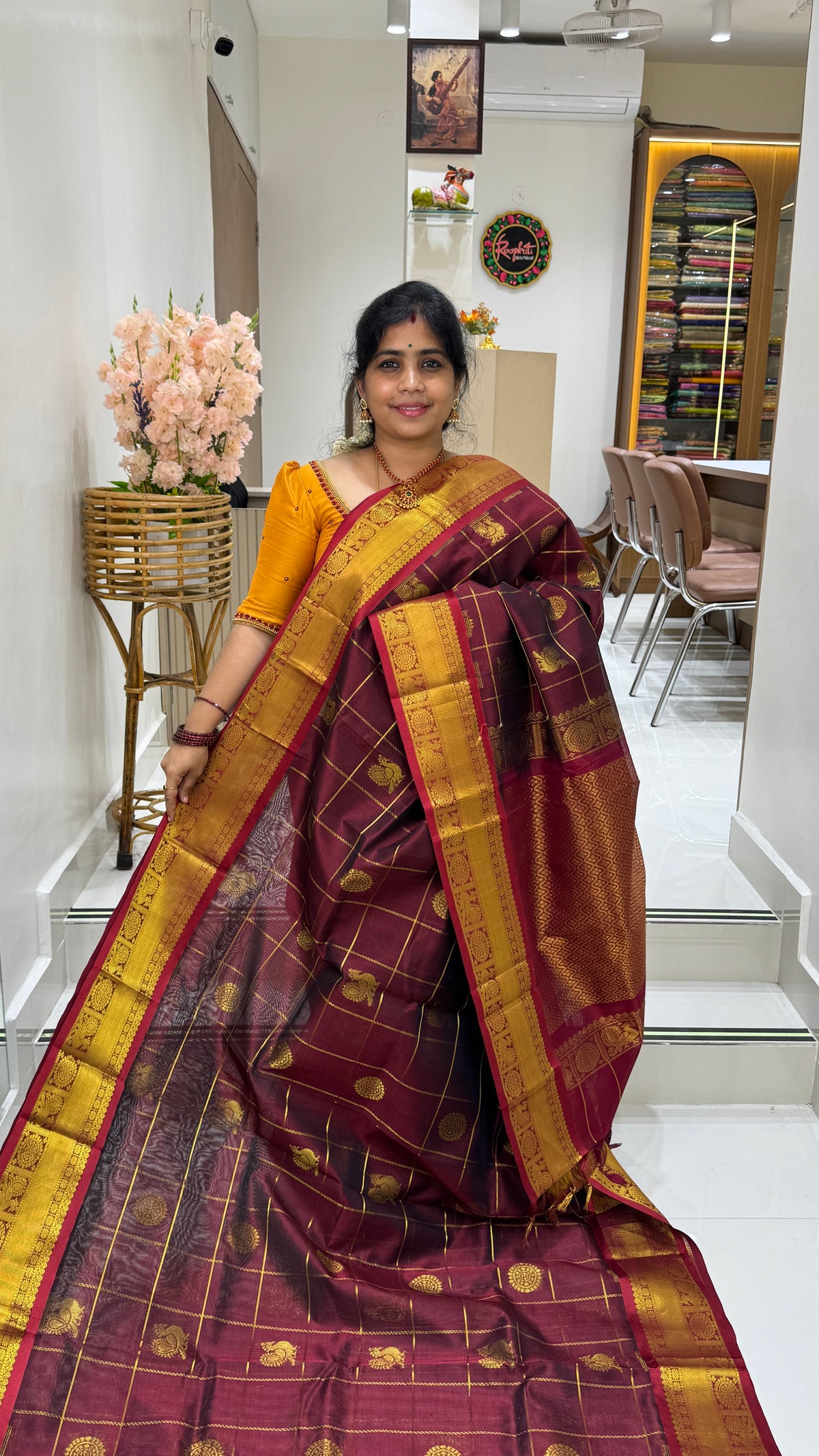 Mayil & Chakram Butta Pure Silk Cotton Saree