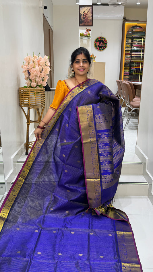 Zari Checks Pure Silk Cotton Saree
