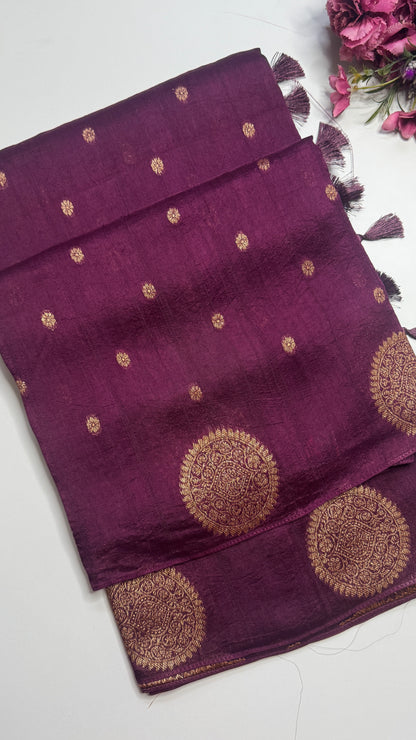 Tussar Georgette Saree with Motifs Border