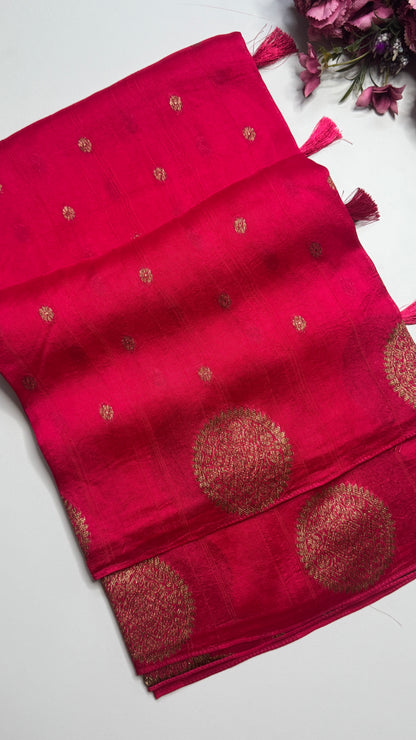 Tussar Georgette Saree with Motifs Border