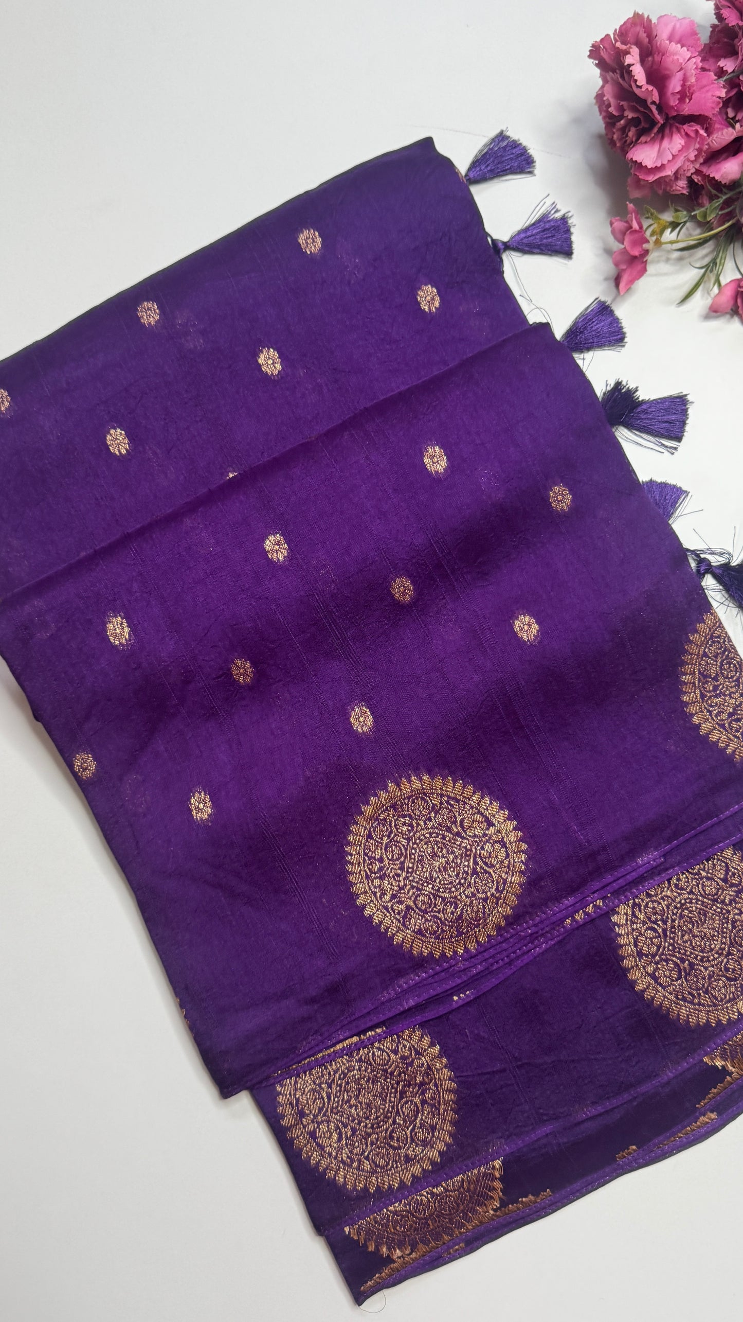 Tussar Georgette Saree with Motifs Border