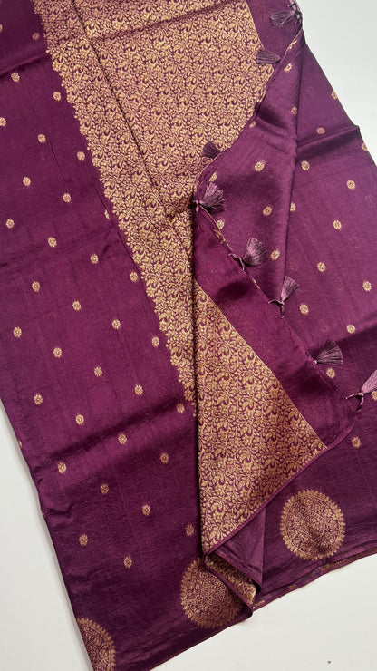 Tussar Georgette Saree with Motifs Border