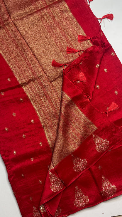 Tussar Georgette Saree with Motifs Border