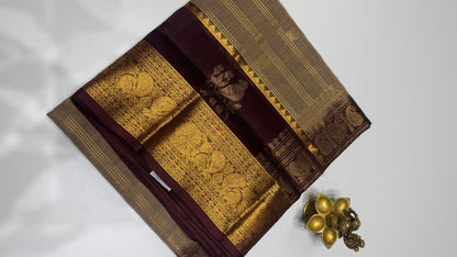 Zari Checks Pure Silk Cotton Saree
