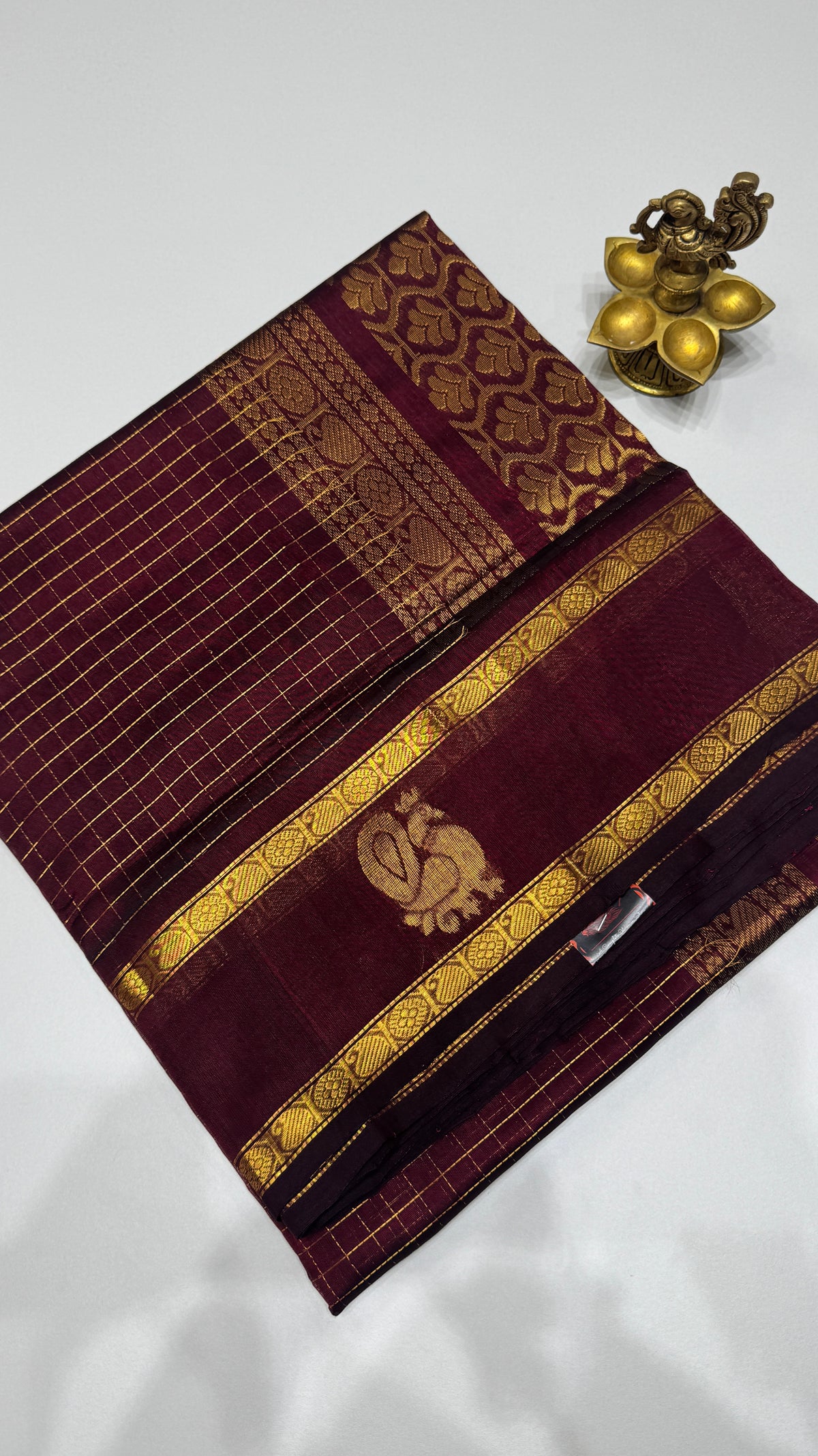 Zari Checks Pure Silk Cotton Saree