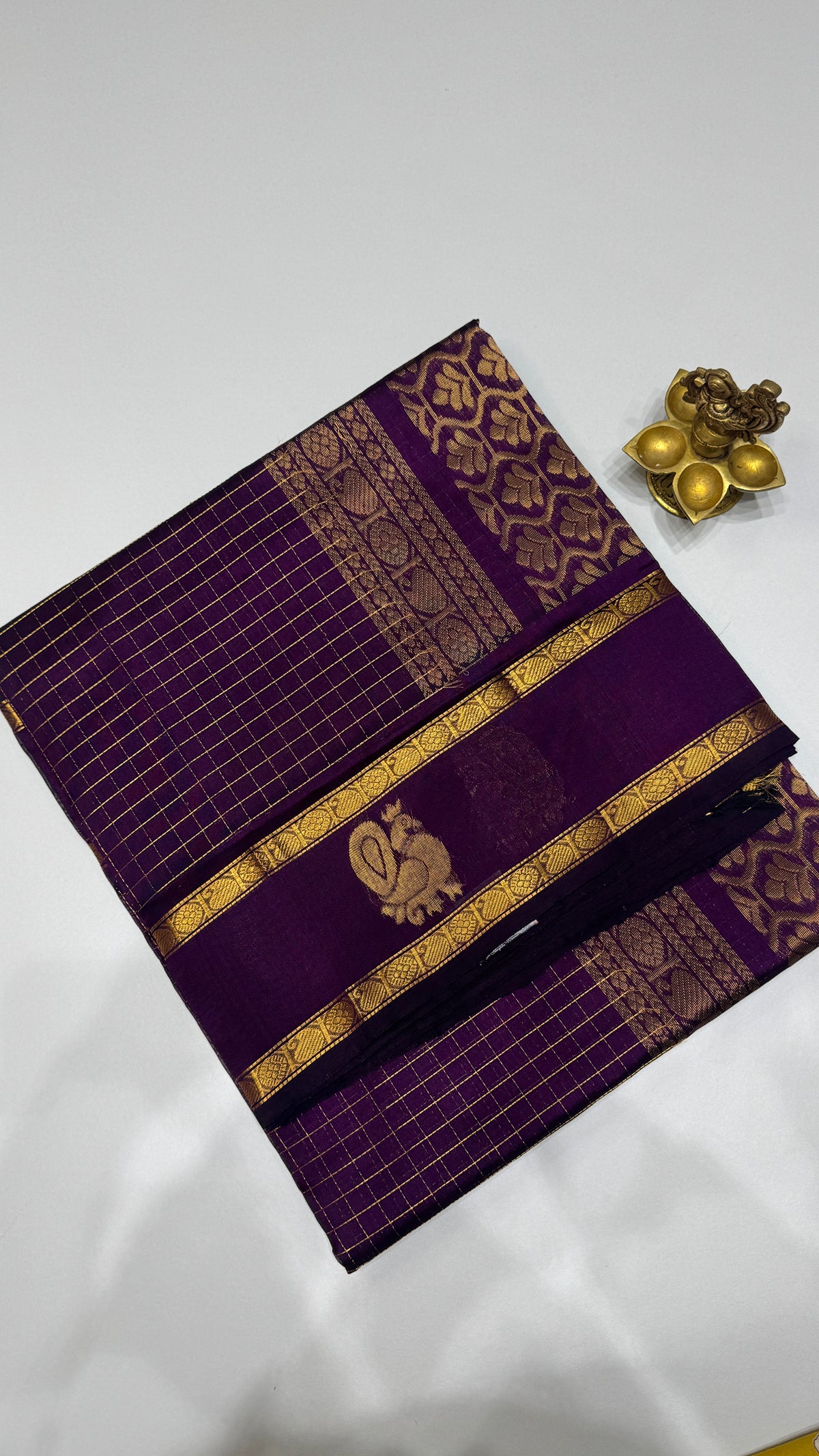 Zari Checks Pure Silk Cotton Saree
