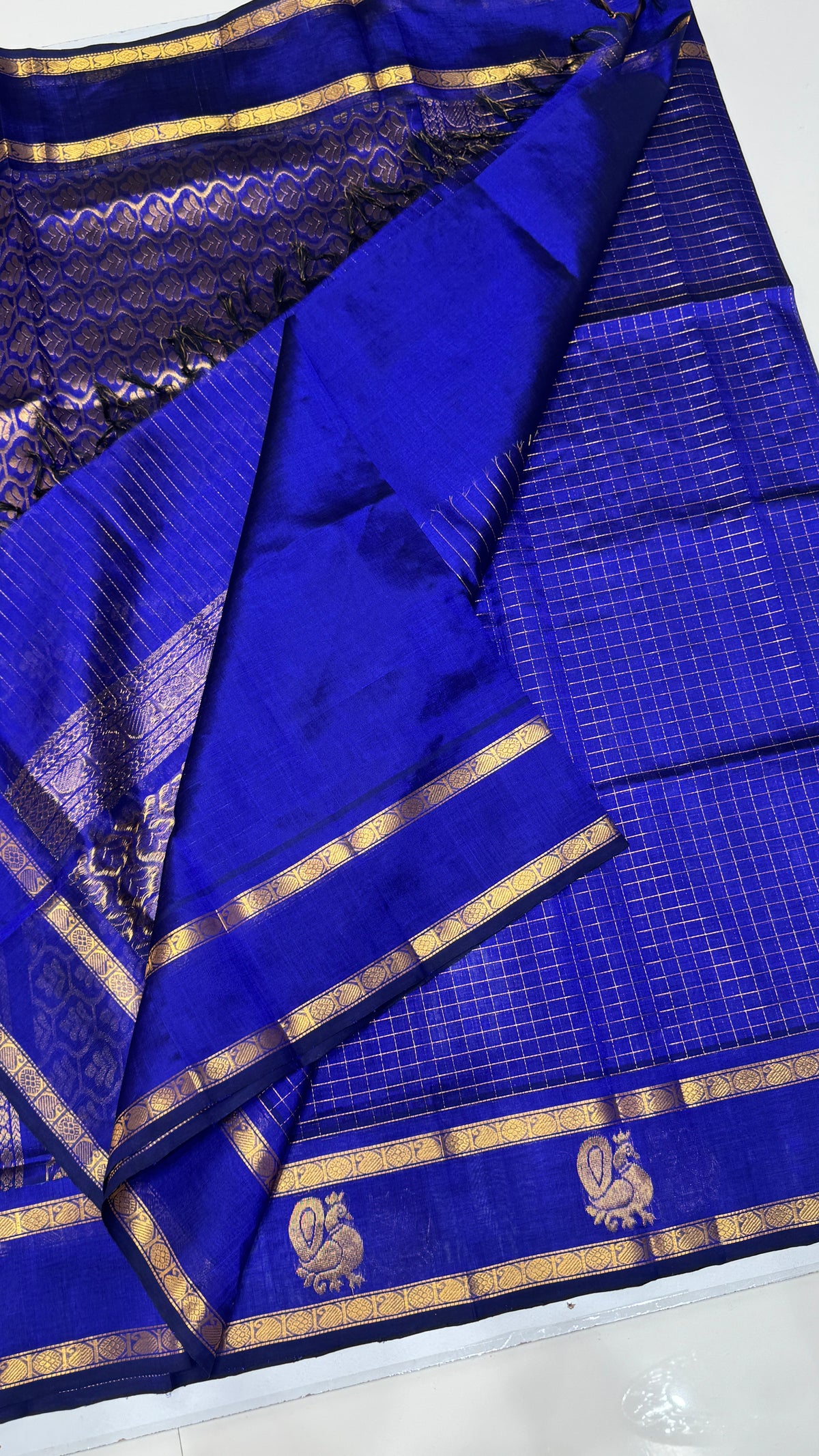 Zari Checks Pure Silk Cotton Saree