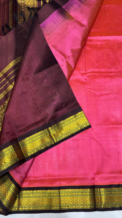 Pure Silk Cotton Saree with Korvai Border