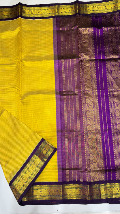 Pure Silk Cotton Saree with Korvai Border