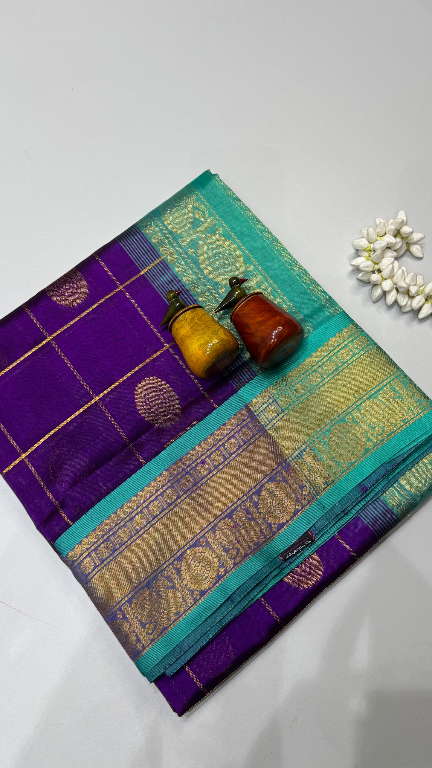 Mayil & Chakram Butta Pure Silk Cotton Saree