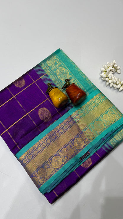 Mayil & Chakram Butta Pure Silk Cotton Saree