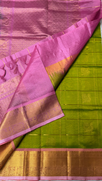 Mayil & Chakram Butta Pure Silk Cotton Saree