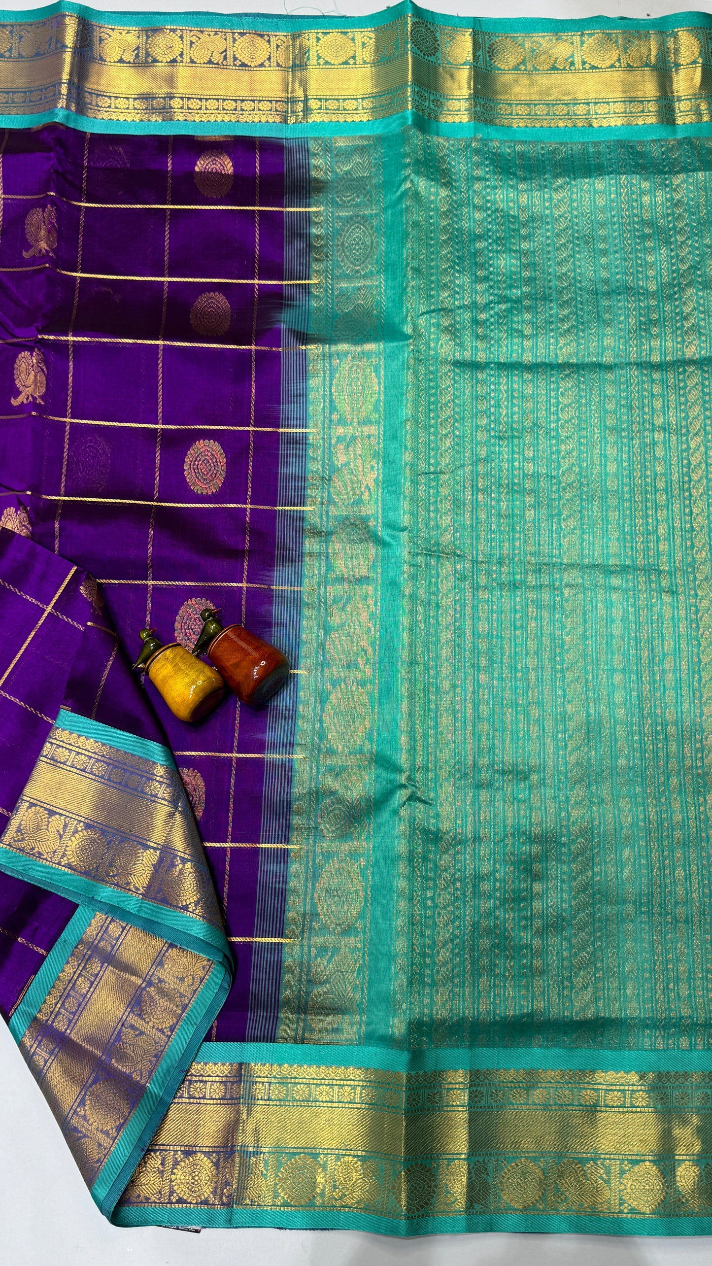 Mayil & Chakram Butta Pure Silk Cotton Saree