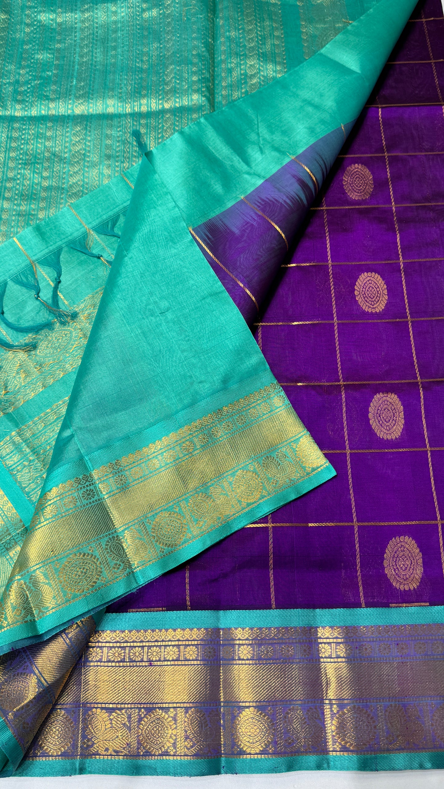 Mayil & Chakram Butta Pure Silk Cotton Saree