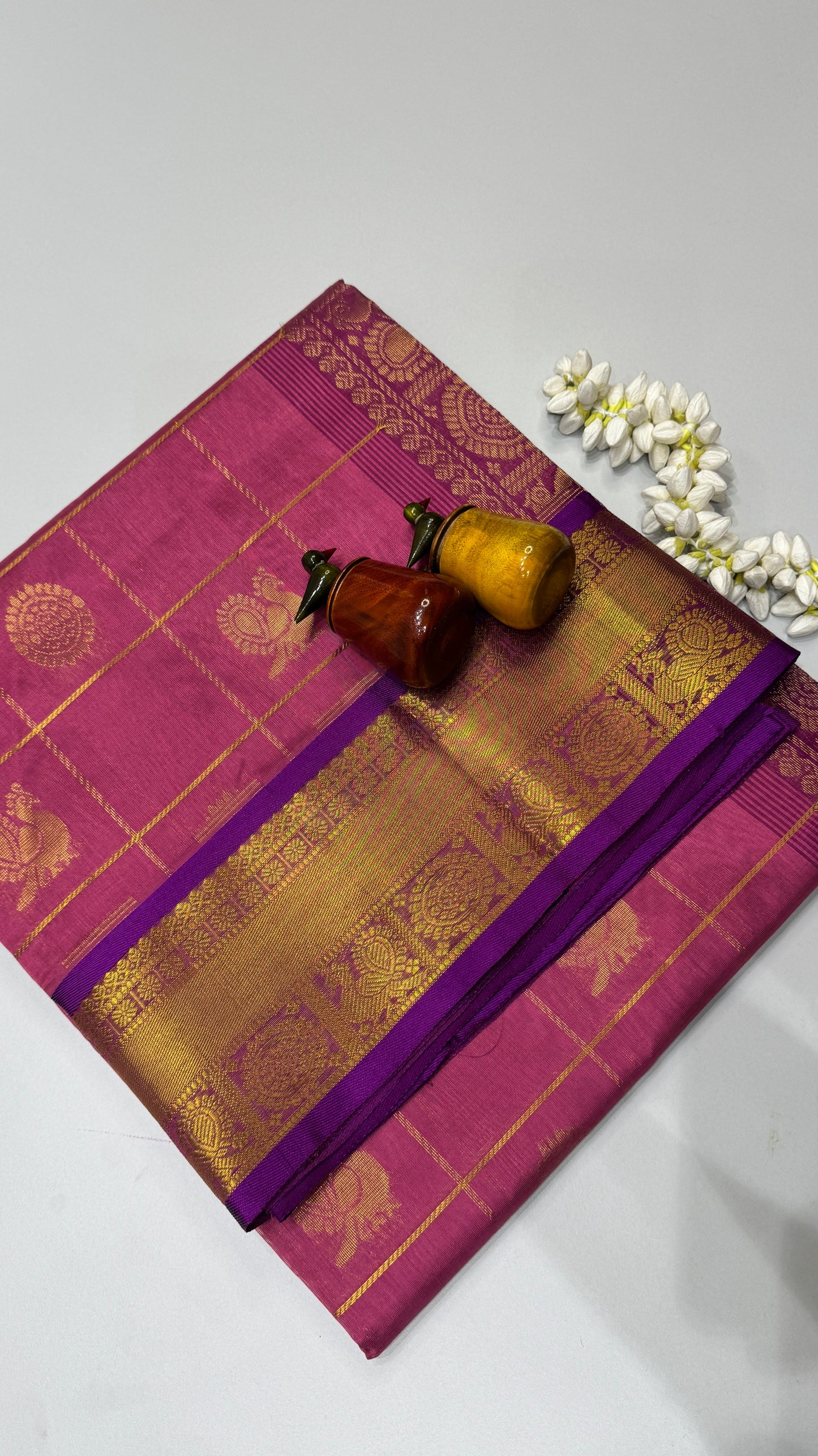 Mayil & Chakram Butta Pure Silk Cotton Saree