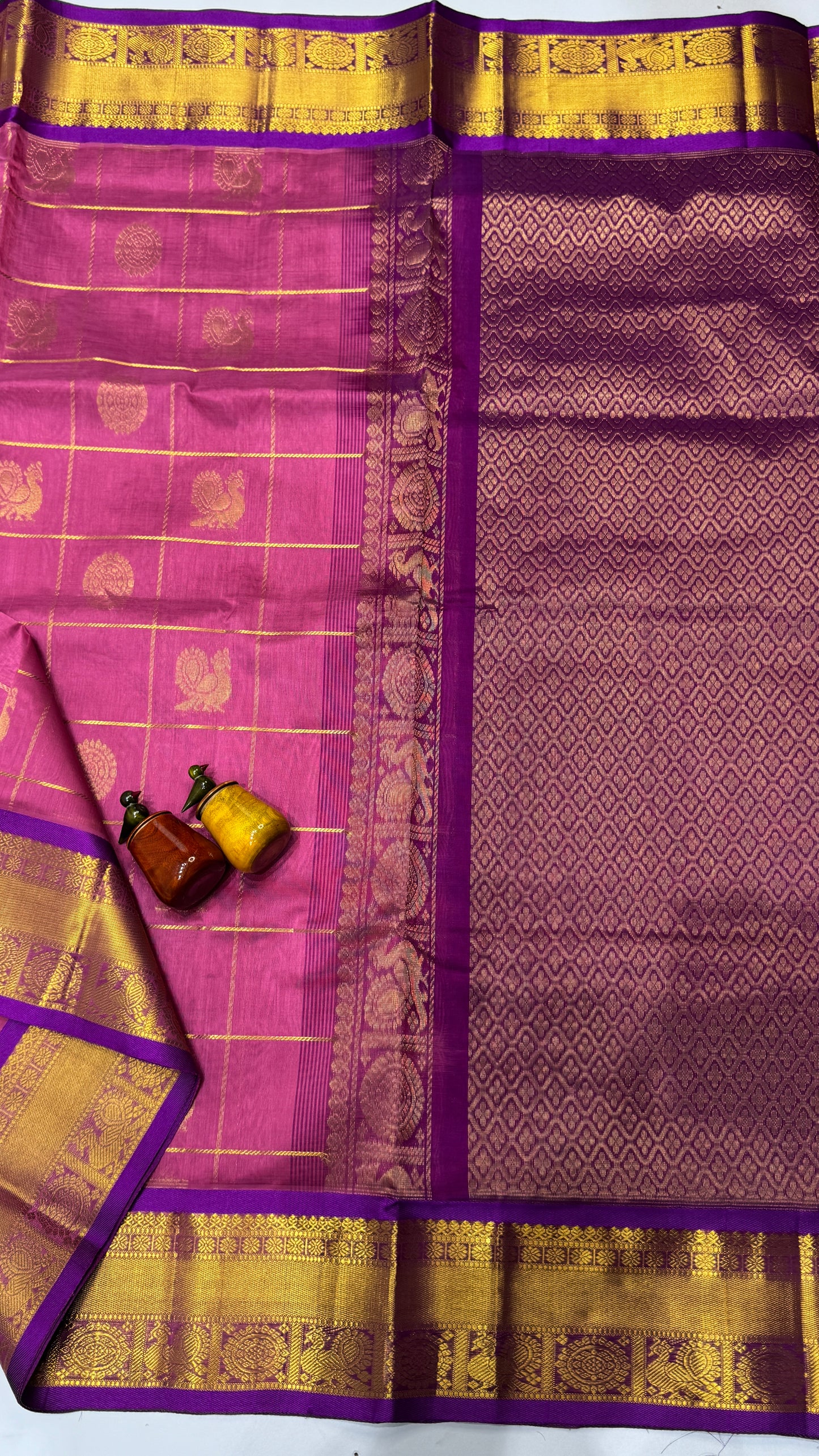 Mayil & Chakram Butta Pure Silk Cotton Saree